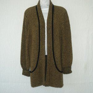 Side Effects Women's Vintage Open Front Sweater Knit Cardigan